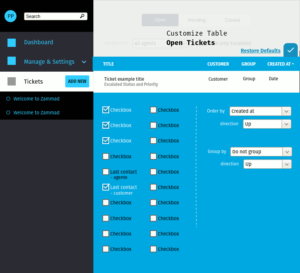 Customize Screen from Zammad LFP